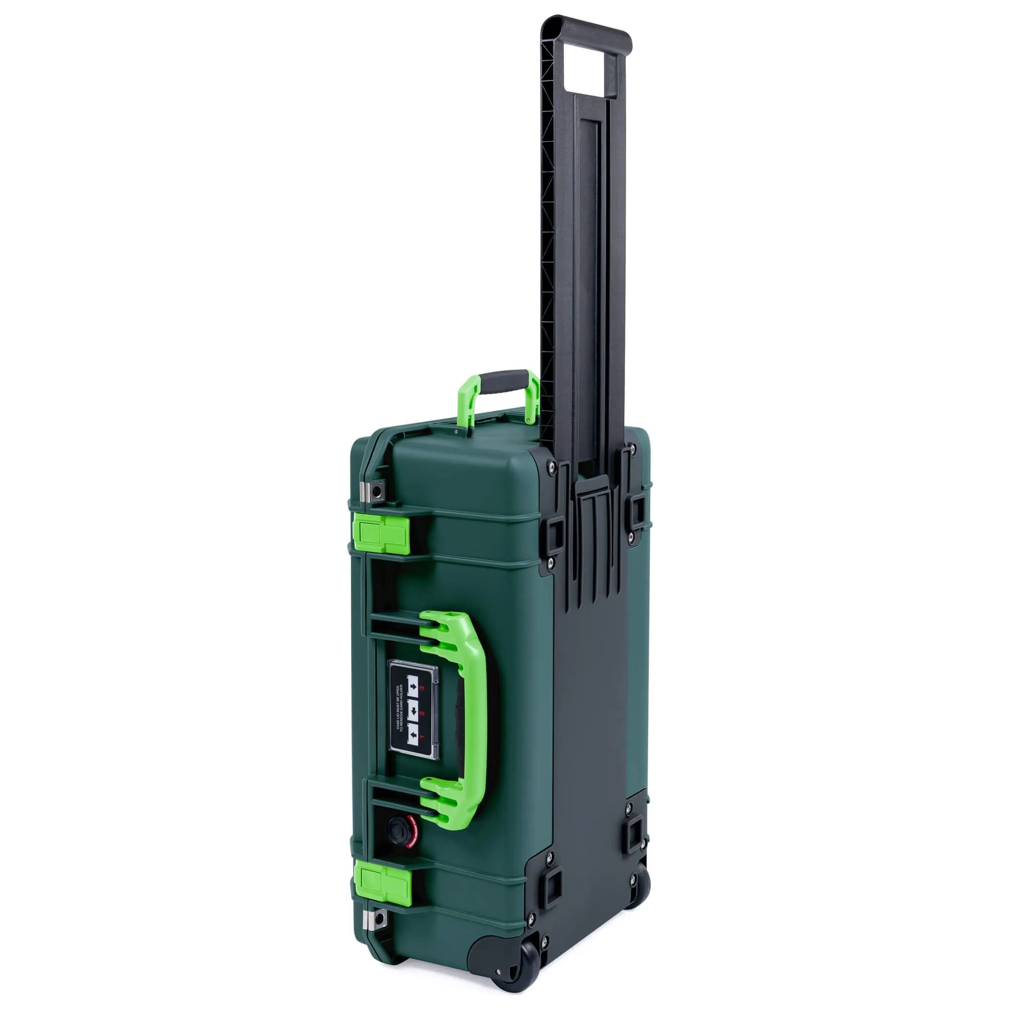 Pelican 1535 Air Case, Trekking Green with Lime Green Handles & Latches