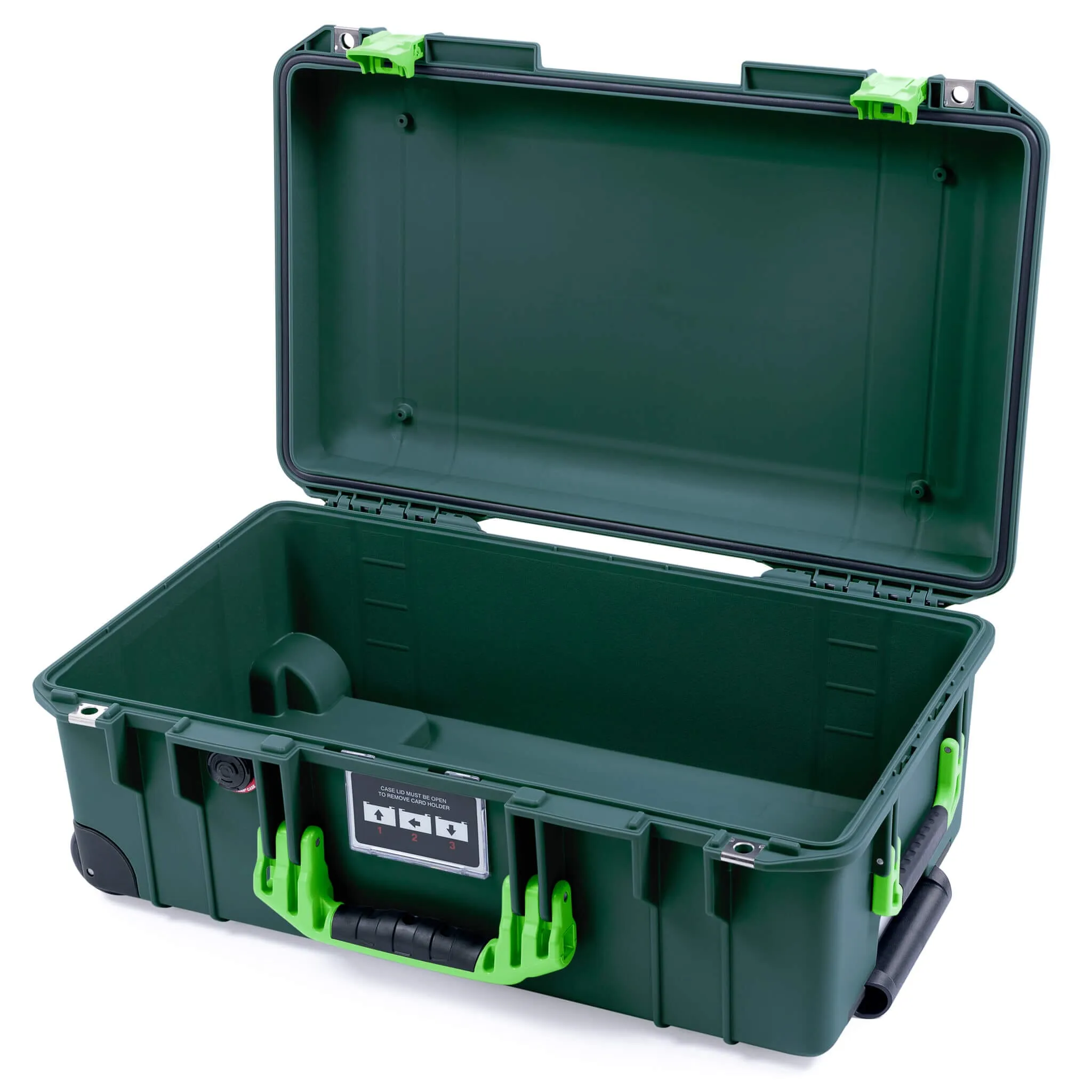 Pelican 1535 Air Case, Trekking Green with Lime Green Handles & Latches