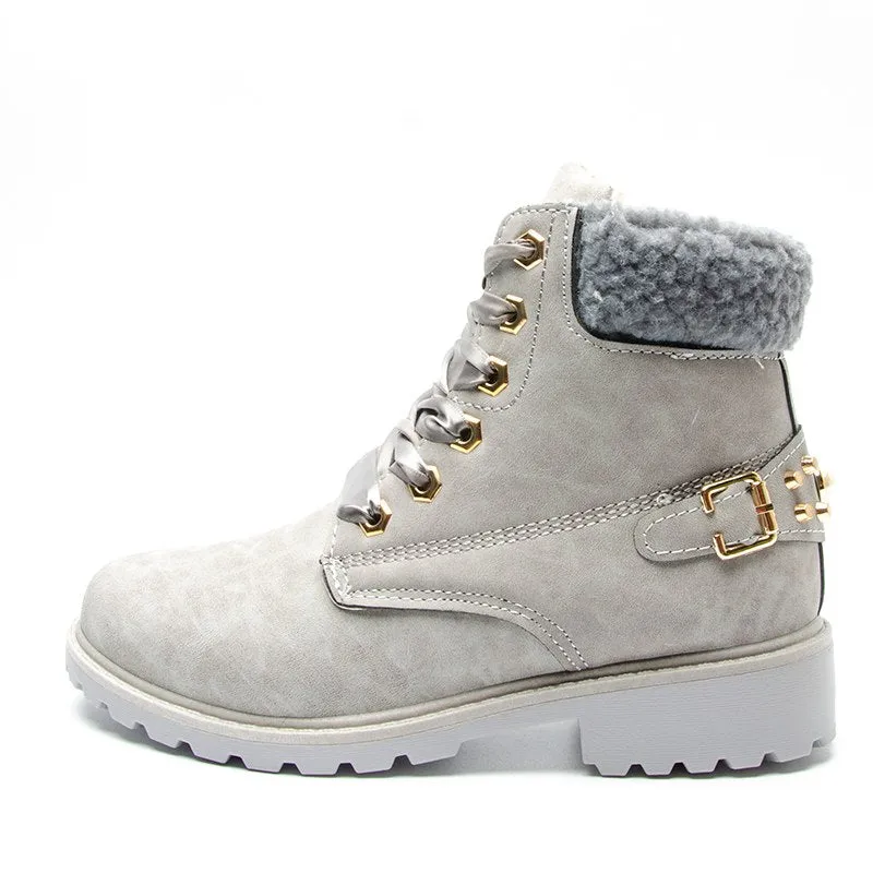 Womens Lace Up Winter Boots